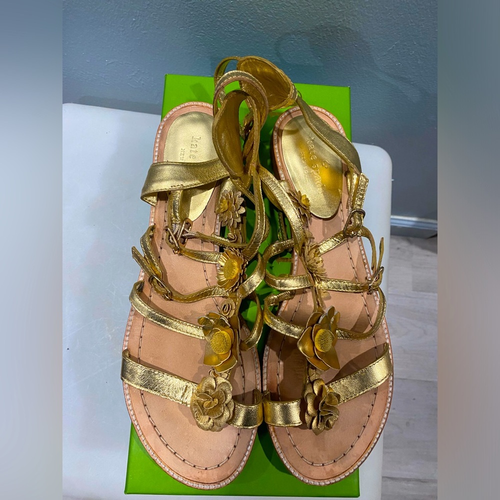 Kate Spade Floral Leather Sandal,